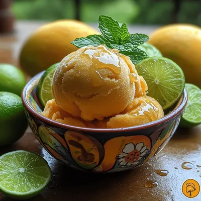 Tropical Citrus Bliss: Mango Lime Sorbet Recipe