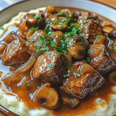 Savory Slow-Cooked Beef Tips and Gravy: A Hearty Comfort Food Recipe