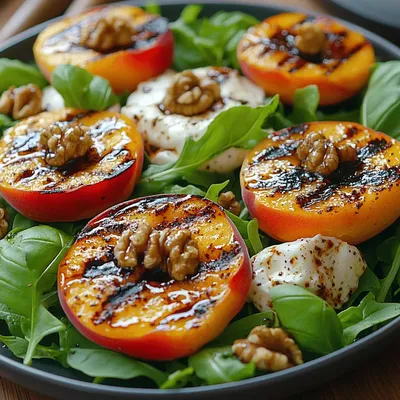 Grilled Peach & Burrata Salad – Sweet & Savory Perfection!