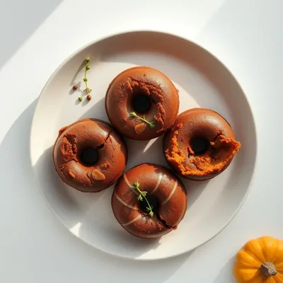 Pumpkin Spice Brownie Donuts
