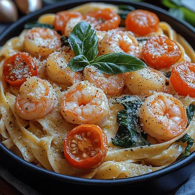 Tuscan Dream Creamy Shrimp Pasta