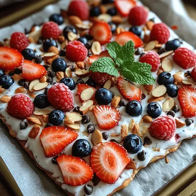 Delightful Fruity Frozen Yogurt Bark: A Refreshing Treat for Every Occasion