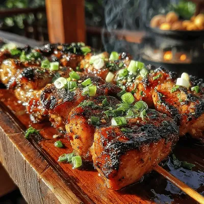 Sweet & Savory Honey Garlic Grilled Chicken Skewers