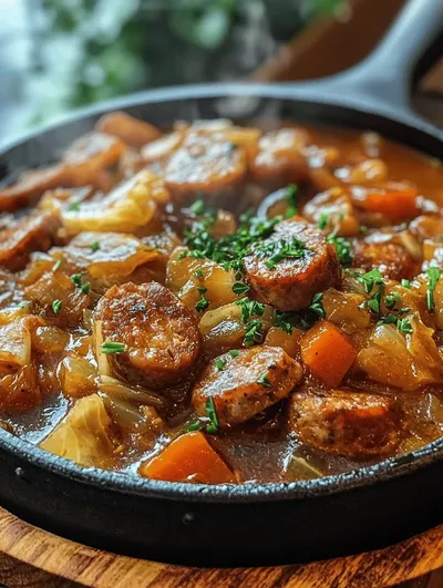 Cozy Cabbage Sausage Soup Recipe: A Warm Embrace in a Bowl