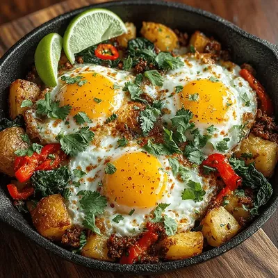 Spicy Green Chili Breakfast Hash