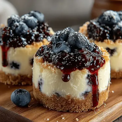 Blueberry Bliss No-Bake Cheesecake Bombs