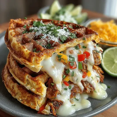 Mini Chicken Fajita Waffle Wraps