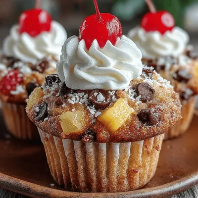 Chocolate Chip Banana Split Muffins Recipe