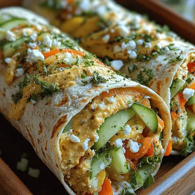 Zesty Lemon Garlic Hummus Veggie Wraps: A Fresh and Flavorful Recipe