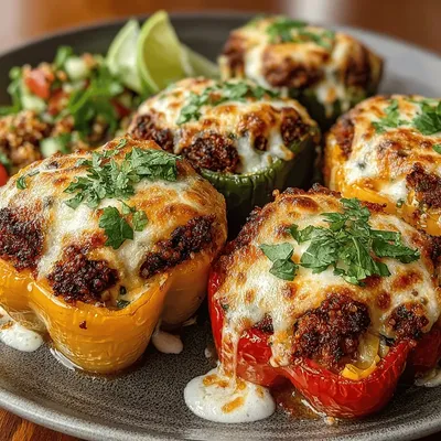 Colorful Turkey-Stuffed Mini Bell Peppers