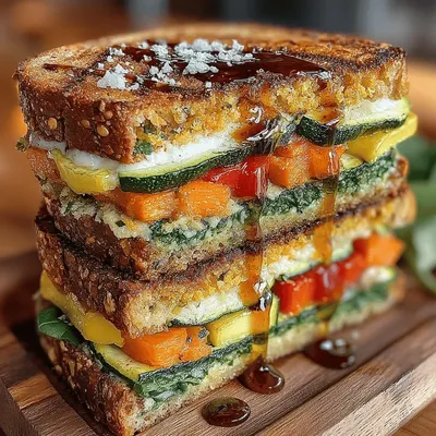 Grilled Veggie Hummus Sandwich Recipe
