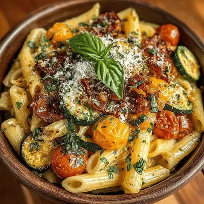 Creamy Zucchini & Tomato Pasta Recipe