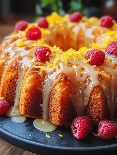 Zesty Lemon Raspberry Bundt Cake: A Refreshing Delight