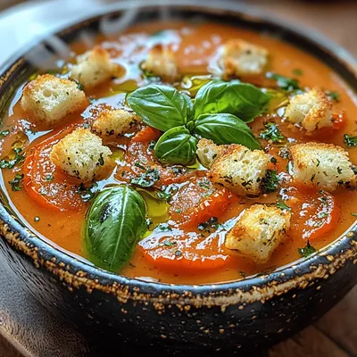 Basil Bliss & Roasted Tomato Soup: A Comforting Culinary Delight