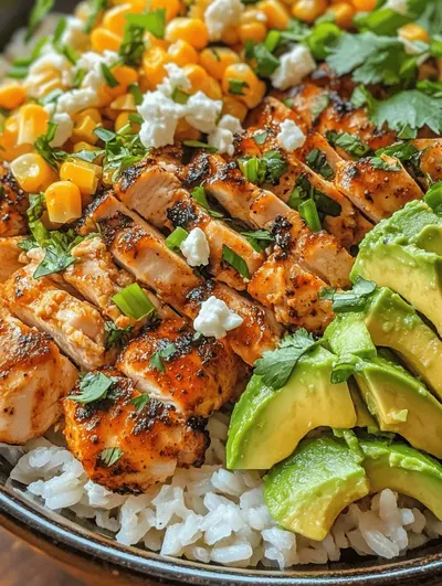 Savory Street Corn Chicken Rice Bowl: A Flavorful Fusion