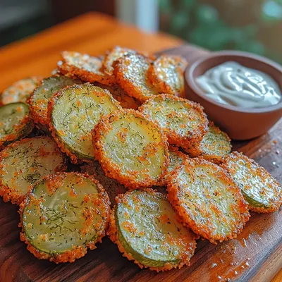 Crispy Dill Delights – Crunchy Air-Fried Pickle Chips