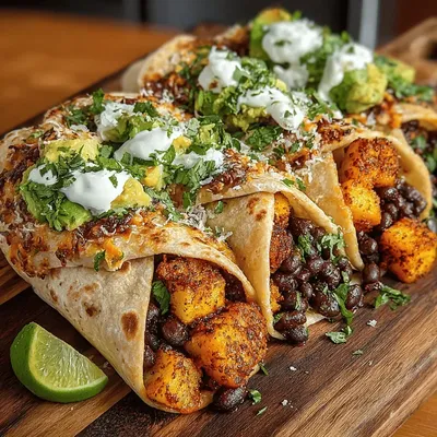 Spicy Hatch Chili Sweet Potato Wraps