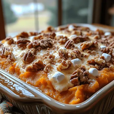 Heavenly Sweet Potato Casserole with Pecan Topping: A Delightful Comfort Dish