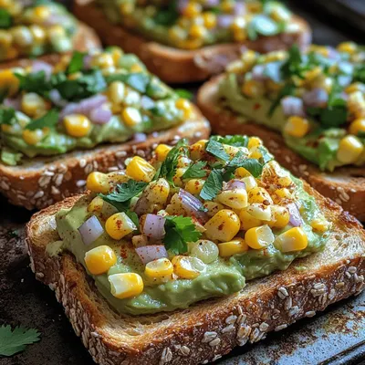 Sweet Corn Avocado Toast Recipe