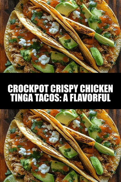 Crockpot Crispy Chicken Tinga Tacos: A Flavorful Delight