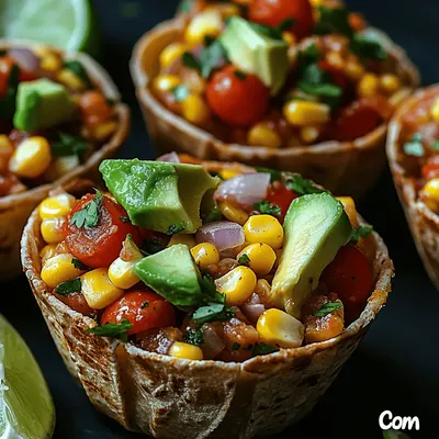 Fresh Corn Salsa Cups Delight