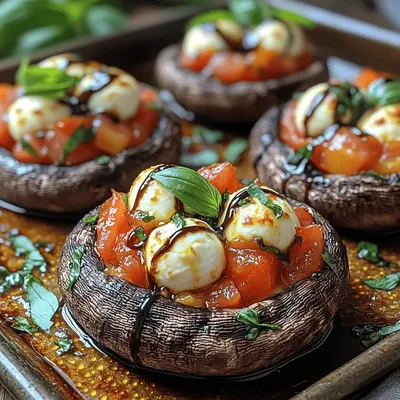 Caprese Stuffed Portobello Mushrooms: A Flavorful Italian Delight