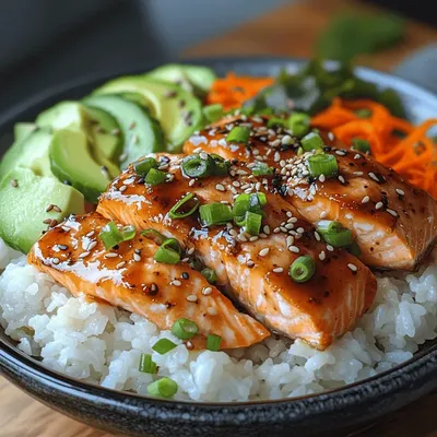 Savory Miso Glazed Salmon Rice Bowl: A Flavorful Delight