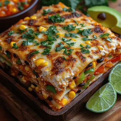 Layered Fiesta Lasagna: A Flavorful Twist on a Classic Dish