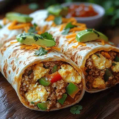 Spicy Hatch Chili Turkey Breakfast Wraps