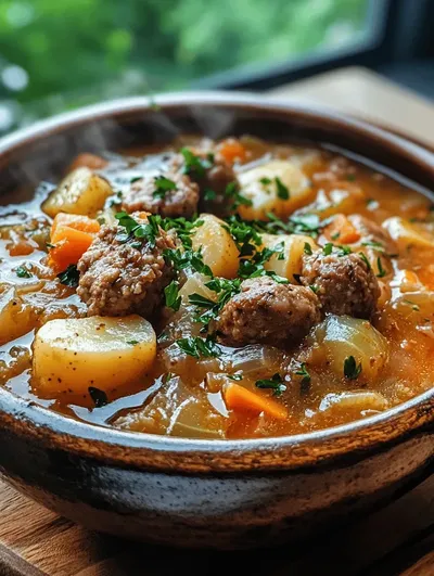 Comforting Sausage Potato & Cabbage Soup Recipe: A Hearty Delight for Chilly Days
