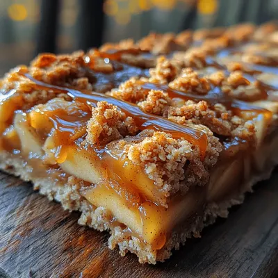Caramel Apple Crumble Bars