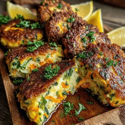 Zesty Parmesan Crusted Veggie Fritters