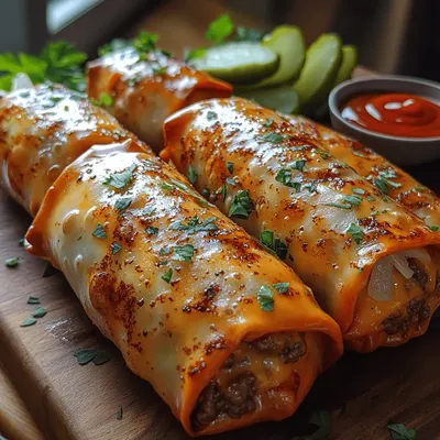 Air Fryer Cheeseburger Egg Rolls – A Must-Try Fusion!