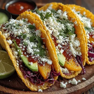 Crispy Peach Tacos Recipe
