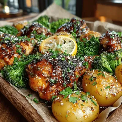 Sticky Honey Garlic Drumstick Traybake Recipe