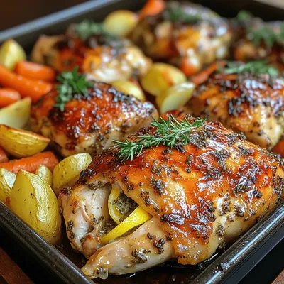 Lemon Herb Butter Roasted Chicken Recipe