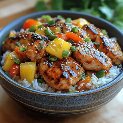 Teriyaki Pineapple Chicken & Rice Peppers Recipe