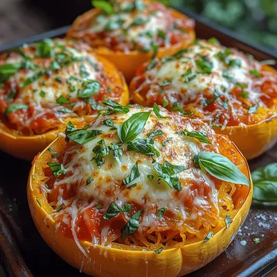 Spaghetti Squash Delight with Marinara & Melty Mozzarella