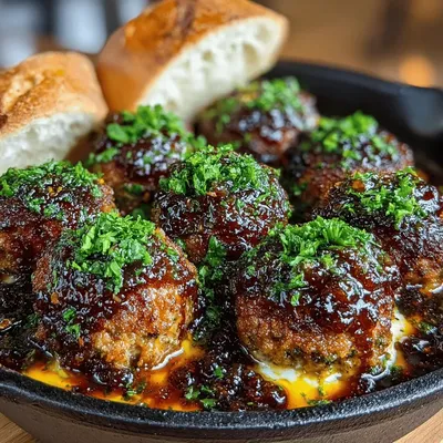 Baked Fig Jam Meatballs