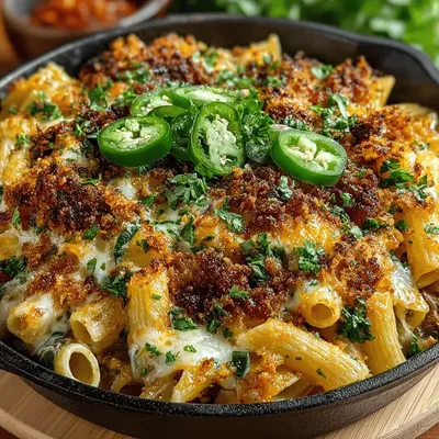Cheesy Green Chili Pasta Skillet: A Flavorful Delight