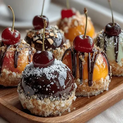 Frozen Chocolate Dipped Peach Bites Recipe