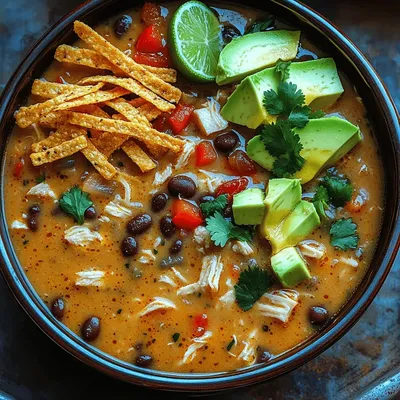 Cozy Slow Cooker Chicken Tortilla Soup