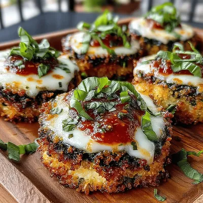 Crispy Air Fryer Eggplant Parmesan Rounds
