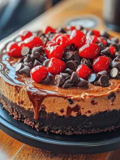 Decadent Chocolate Cherry Cheesecake with Chocolate Chips: A Perfect Dessert for Every Occasion