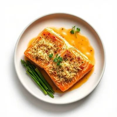 Savory Baked Salmon with Garlic Parmesan Crust