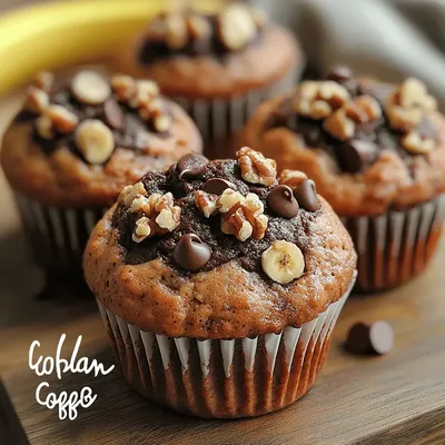 Sweet Chocolate Banana Muffins
