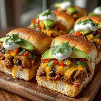 Spicy Slow-Cooked Chili Chicken Sliders