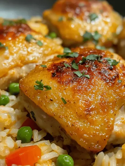 Flavorful One-Pan Oven Baked Chicken and Rice