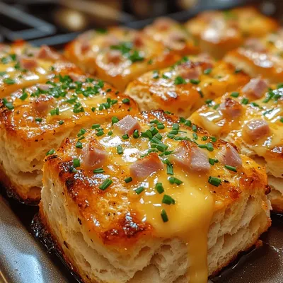 Savory Ham & Cheese Butter Swim Biscuits: A Comforting Delight