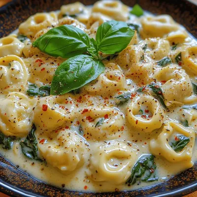 Creamy Garlic Spinach Tortellini: A Culinary Delight